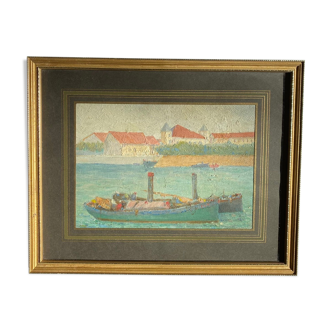 Old painting , Marine , 40s
