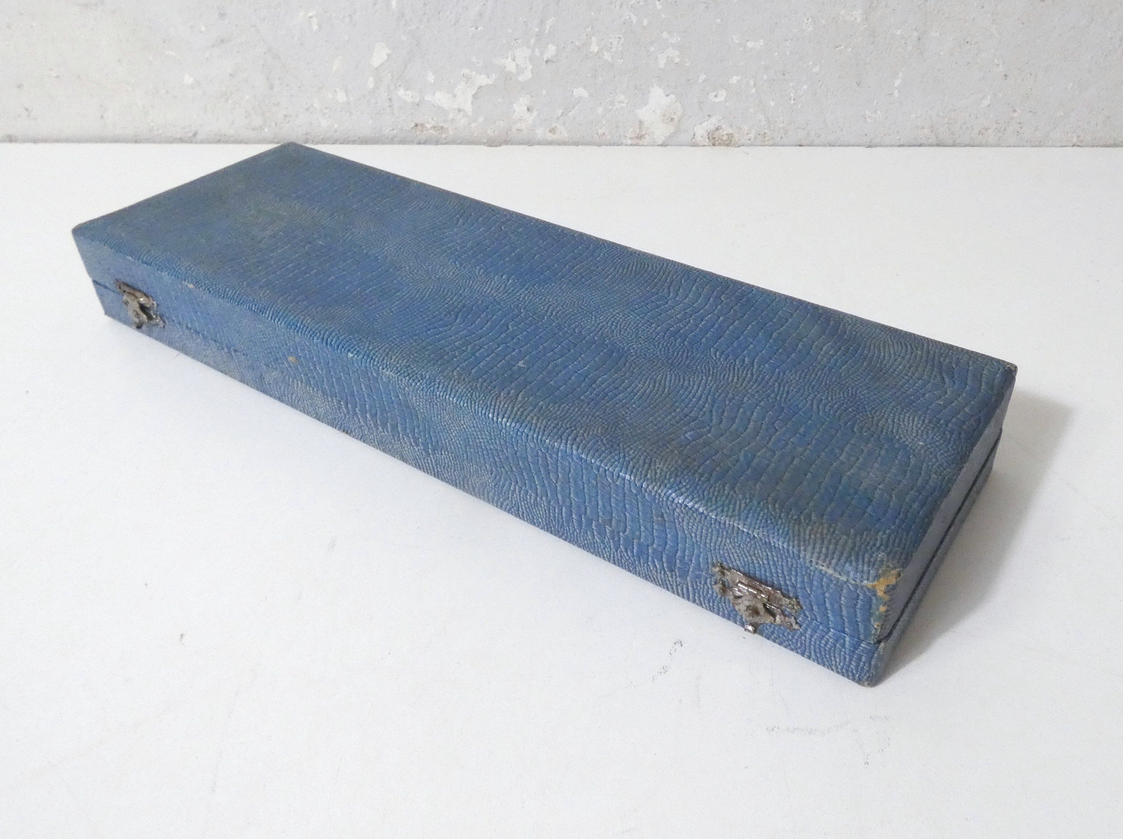antique silver-plated cake server in its box