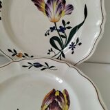 Antique Longchamp plates – “Tulips” model – 1950s-1960s