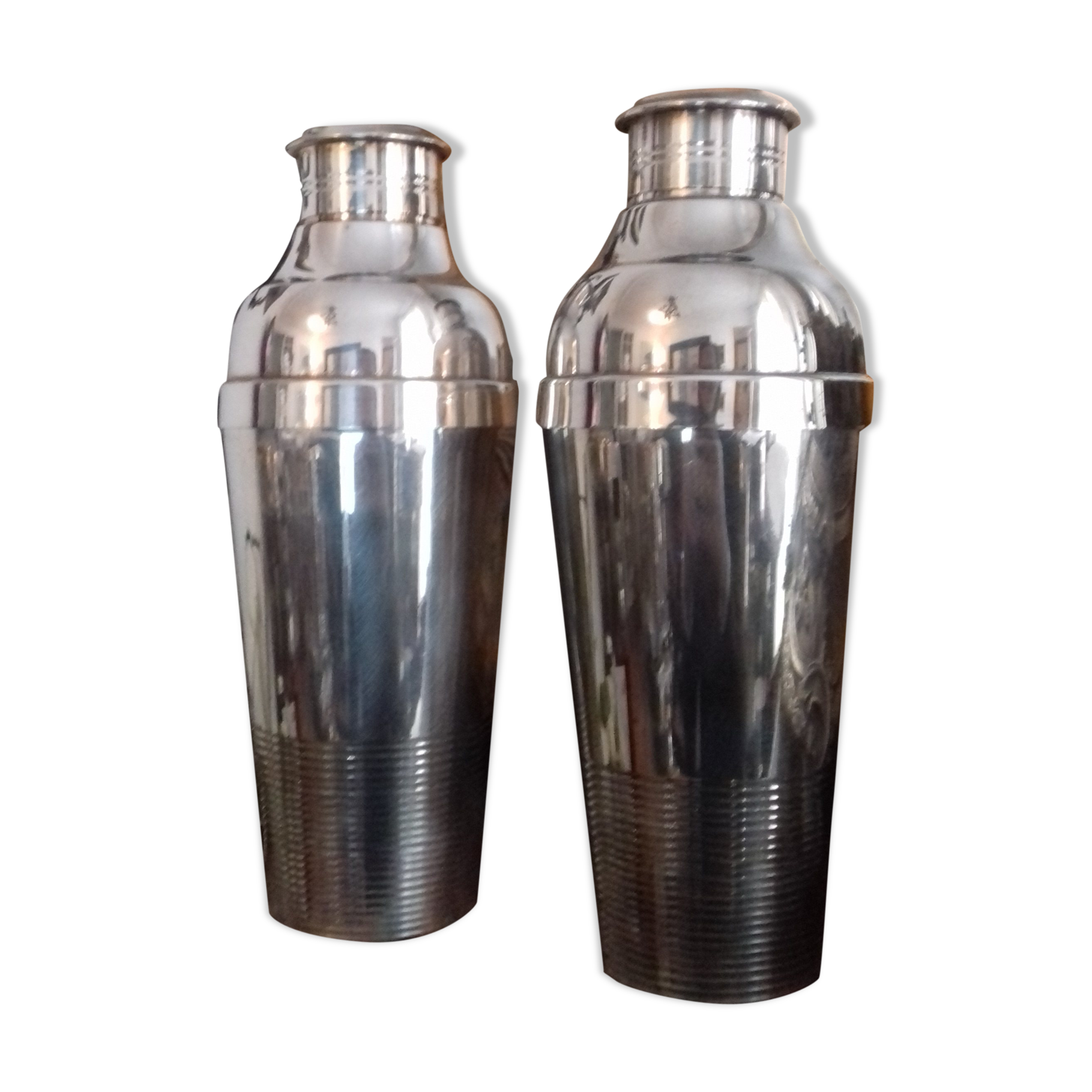 Pair of shakers Christofle Gallia design Luc Lanel