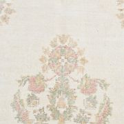 Tapis vintage à motif floral oriental beige et crème 6x11, 189x329 cm