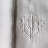 SHEET & PILLOW CASE PILLOW OLD LINEN EMBROIDER HAND