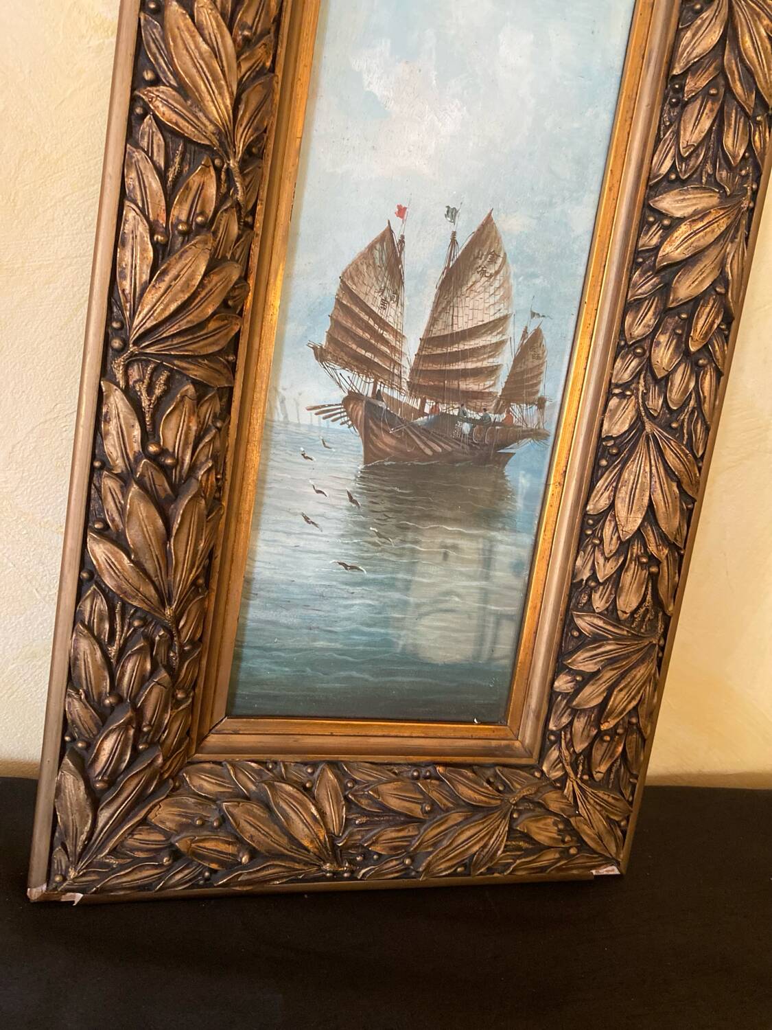 2 paintings, marine subject