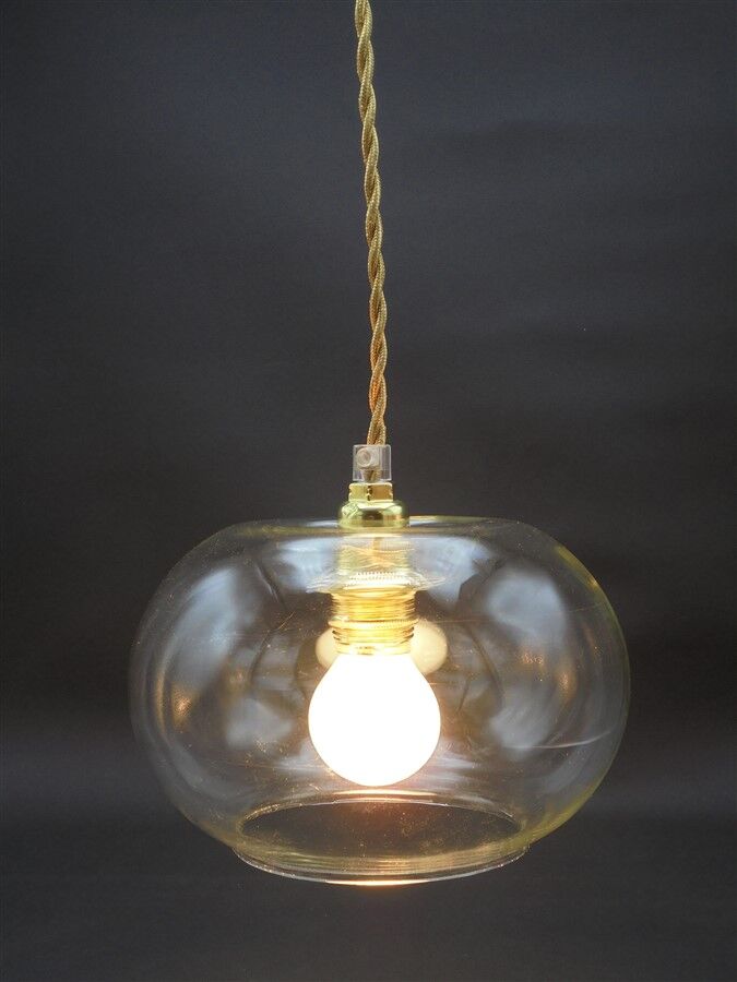 Transparent glass hanging