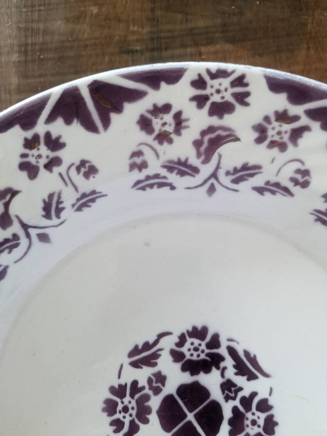 Digoin Sarreguemines dish purple