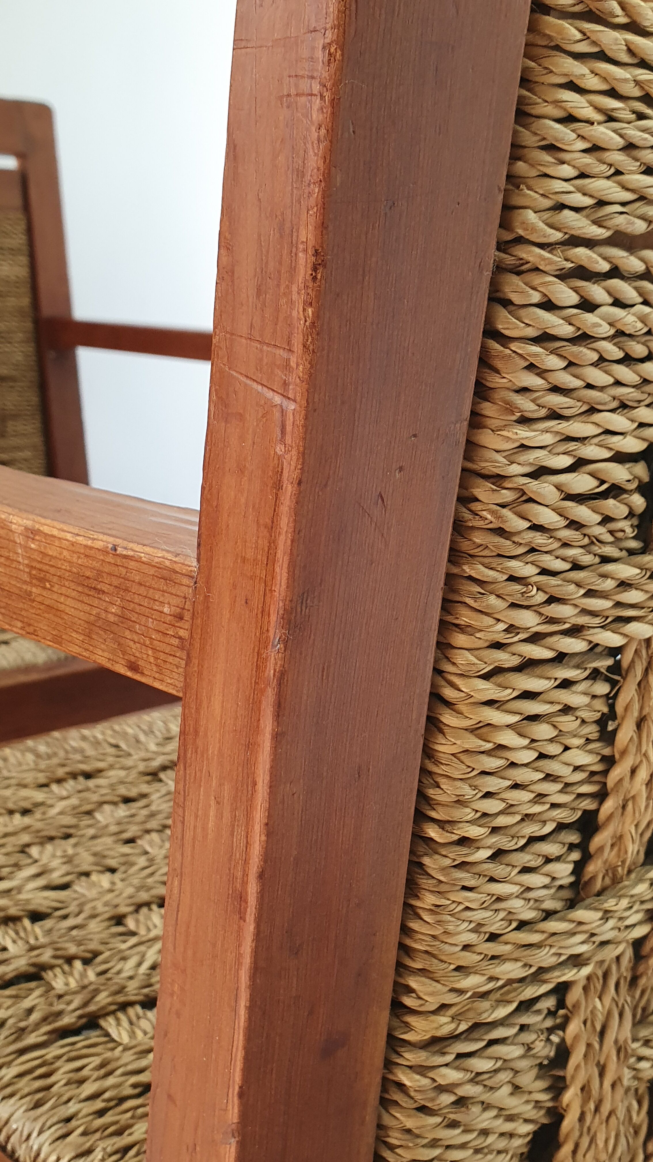 Pair of rope armchairs from the 50s