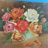 Oil on cardboard Still life