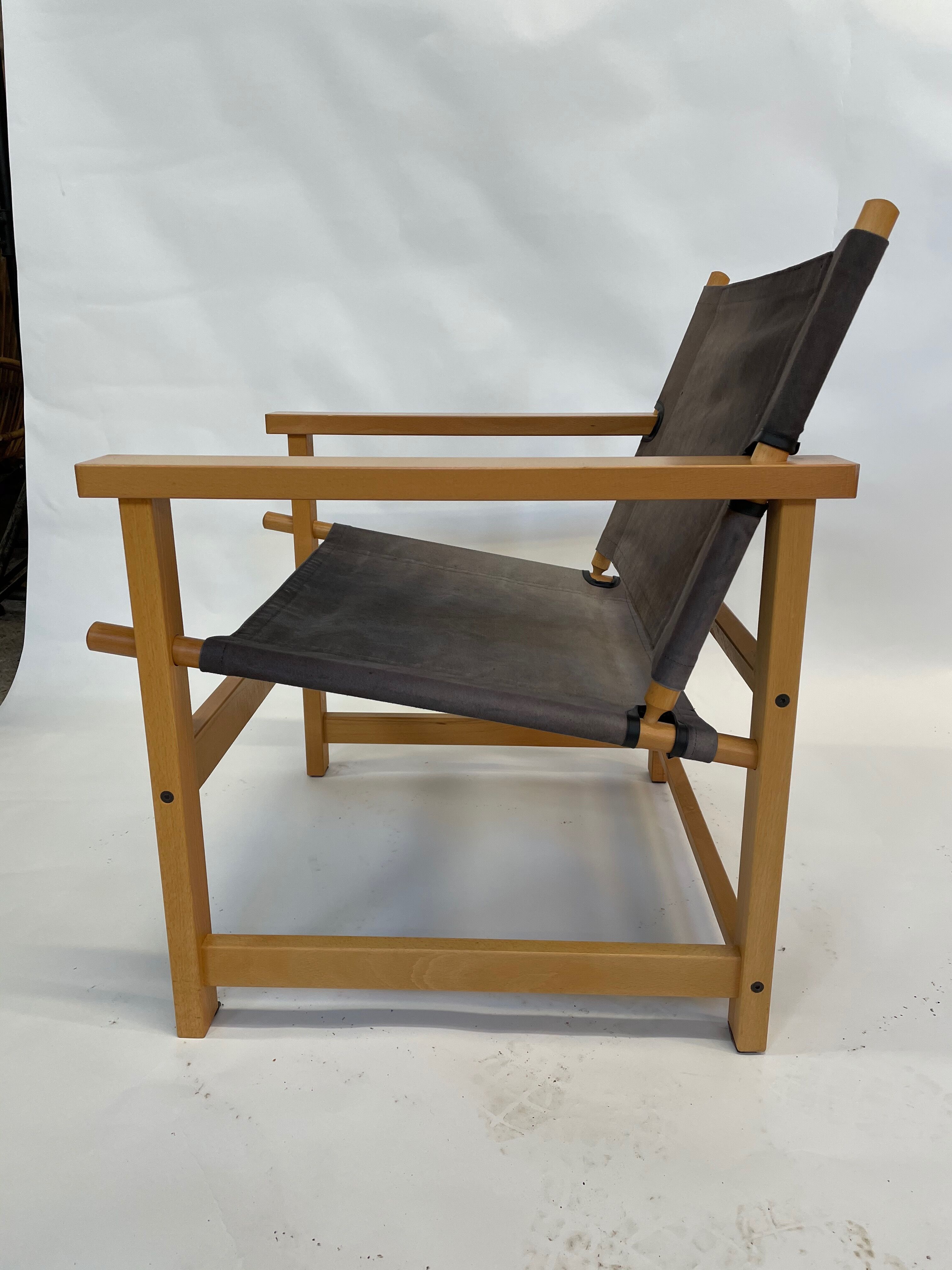 Vintage Safari Chair 1980s Hyllinge Møbler Denmark