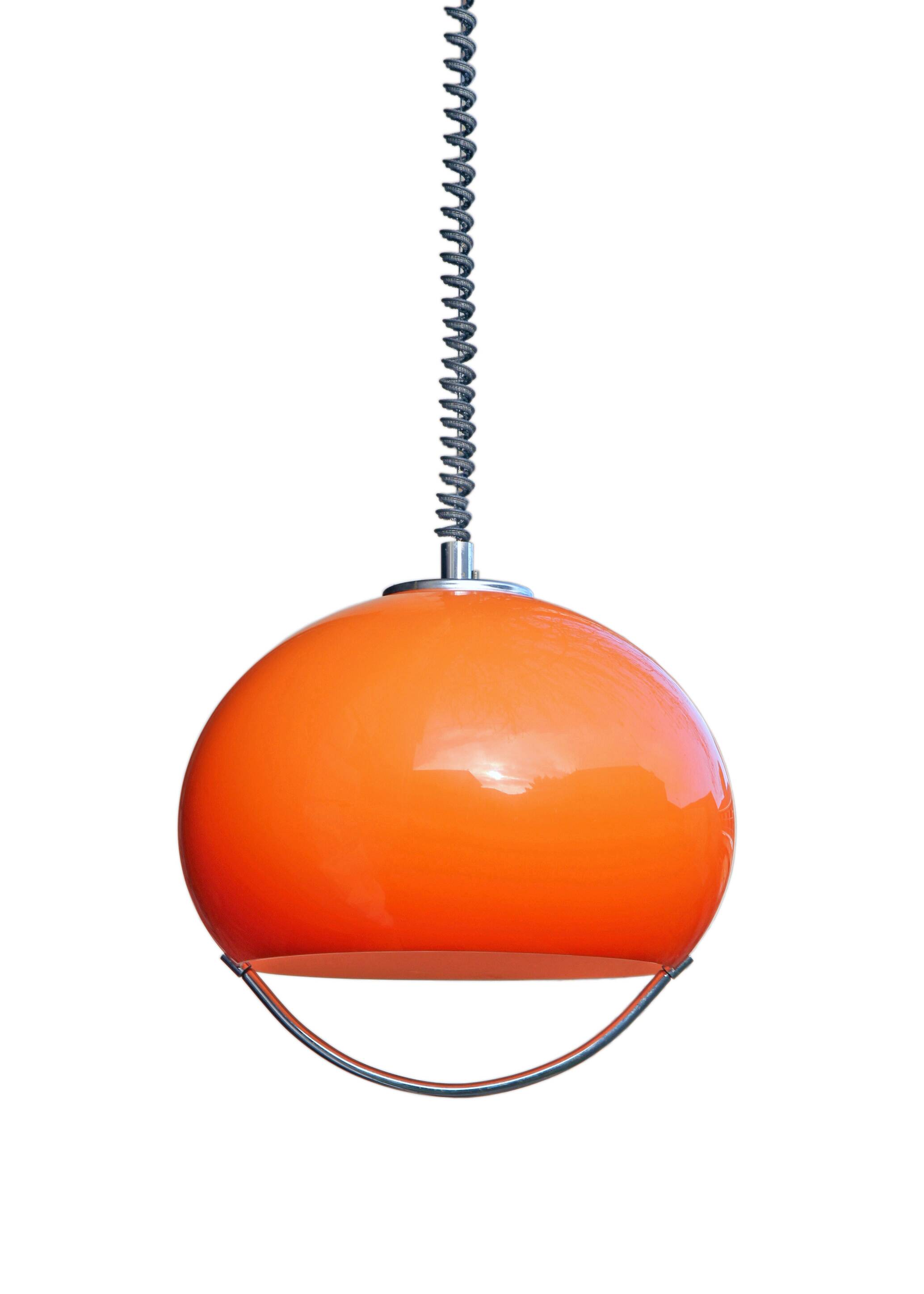 Guzzini Jolly suspension model in orange, 1968.