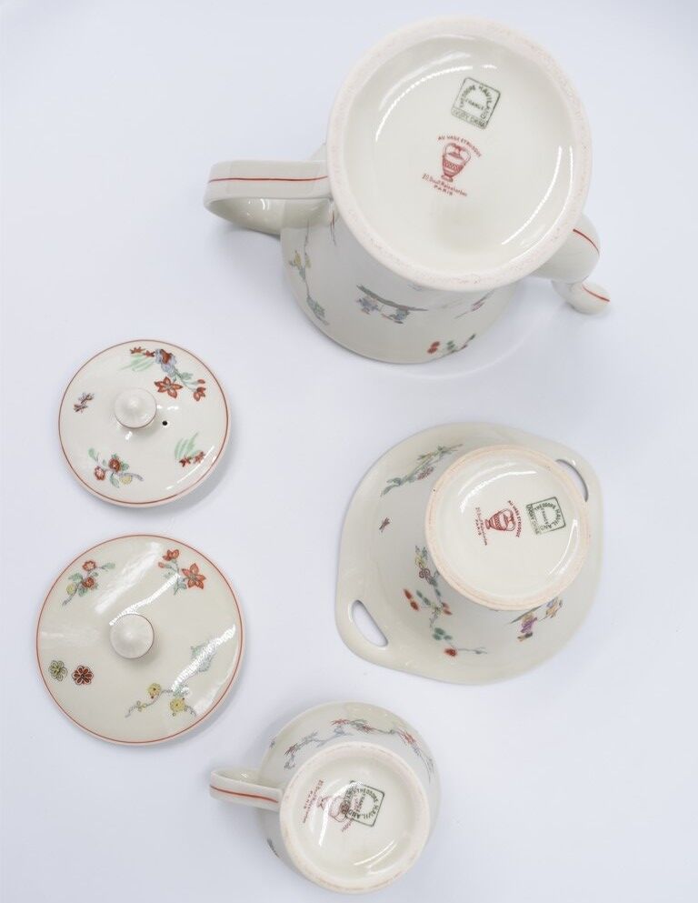 Limoges Haviland porcelain coffee service for Au Vase Etruscan chinese décor