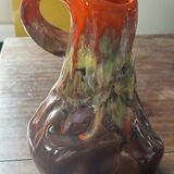 Vintage Vallauris Glazed Ceramic Pitcher, 30 cm High