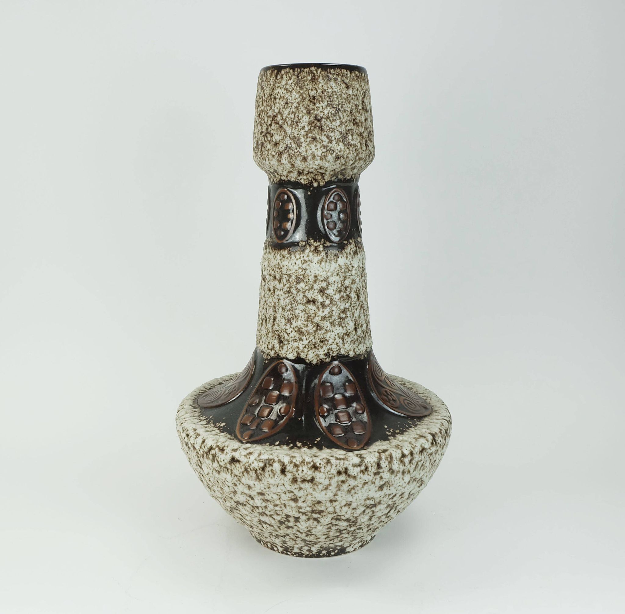 large FLOOR VASE 1970s fat lava glaze ornamental decor model 100