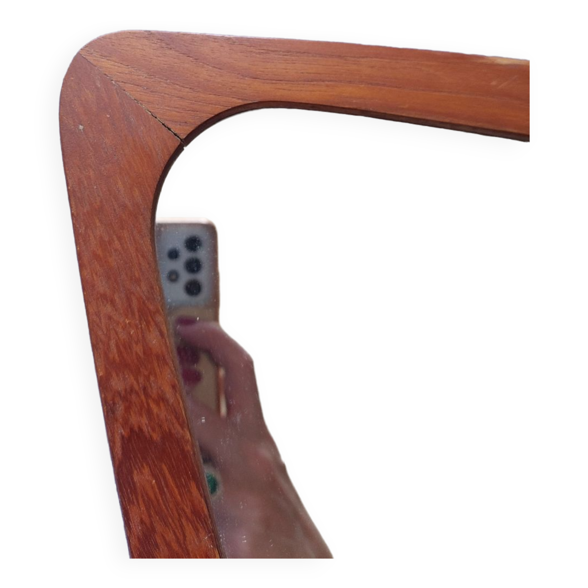 Miroir en teck asymétrique danois