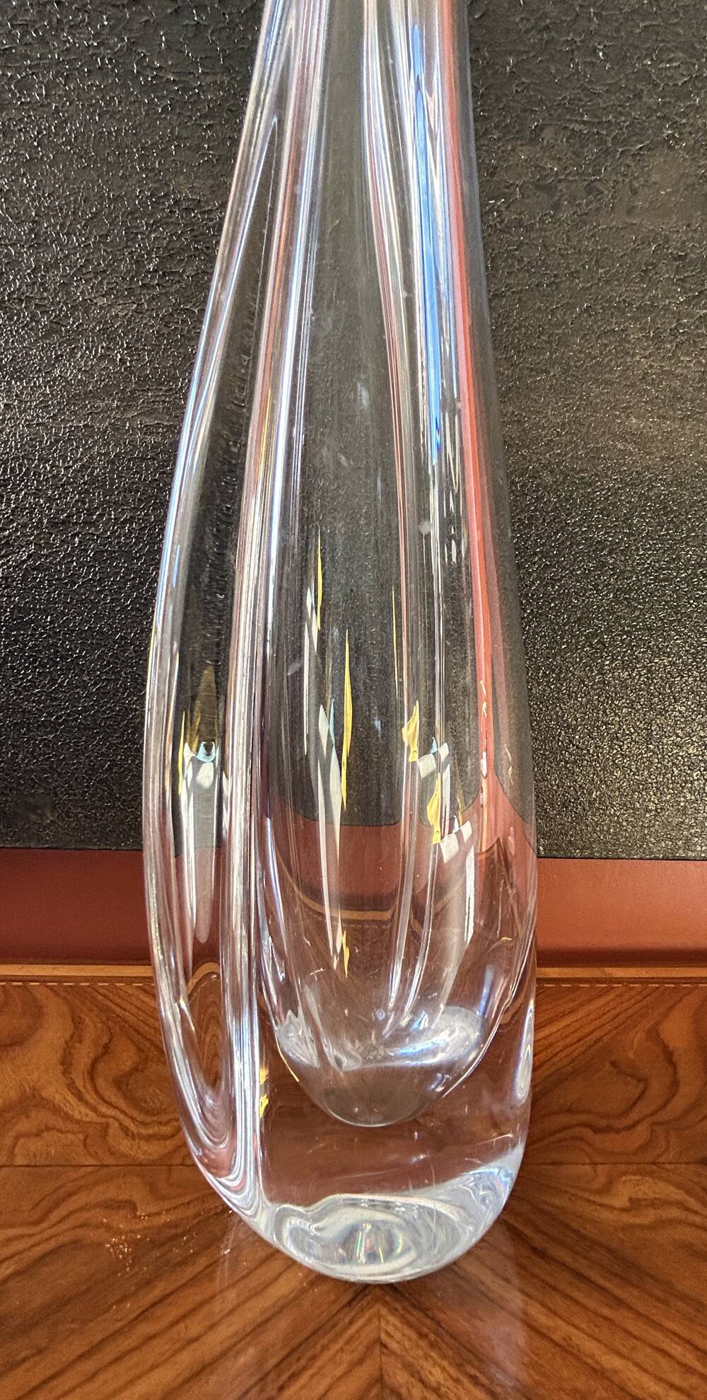 Large sculptural crystal vase from Sèvres, France, 1970s, 51 cm