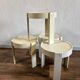 4 flair nesting tables for prisunic space age 70s white plastic