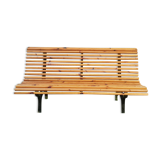 Metal and wood garden bench