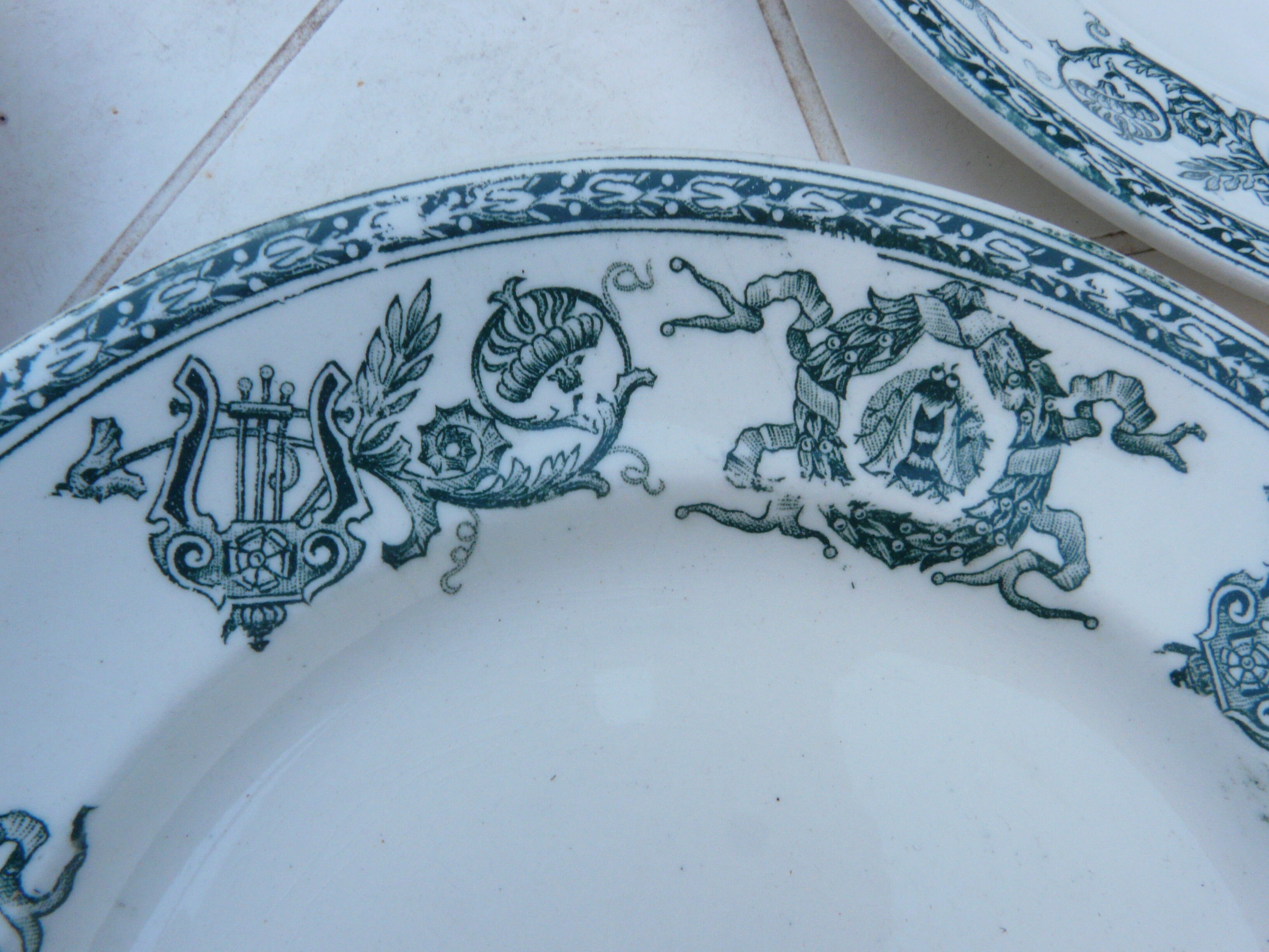 6 dessert plates Longwy model Talma late nineteenth