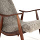 Mid century modern Armchair brown doodle (1) - total restoration - unique