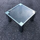 Chrome coffee table and smoked glass 70