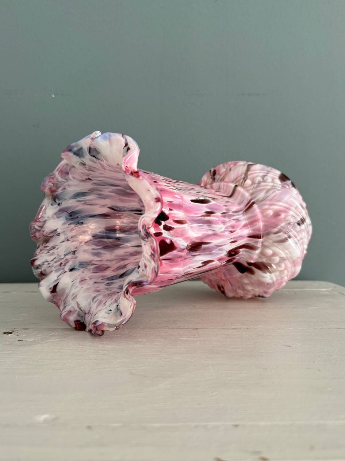 19th century blown Clichy glass vase