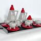 Café en céramique serti par Mas pour Memphis Milano, années 1980, Set de 11