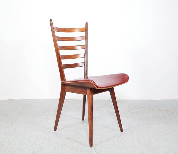 Chaises échelle vintage en bois de teck, 1960