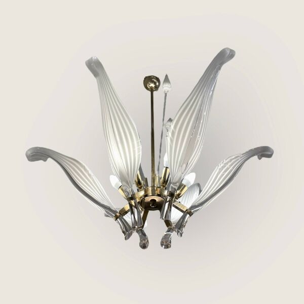 Lustre vénitien par Franco Luce pour Seguso, années 1960