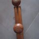Old wooden wall coat rack - 6 hooks
