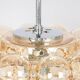 Large amber bubble glass pendant light by Helena Tynell for Limburg, Germany, 1970s.