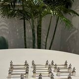 11 knife rests - Art Deco - Silver metal