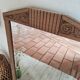 Old Art Deco mirror in pickled wood 71 x 107