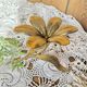 Vintage lotus flower ashtray in brass