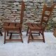 Brutalist oak chairs