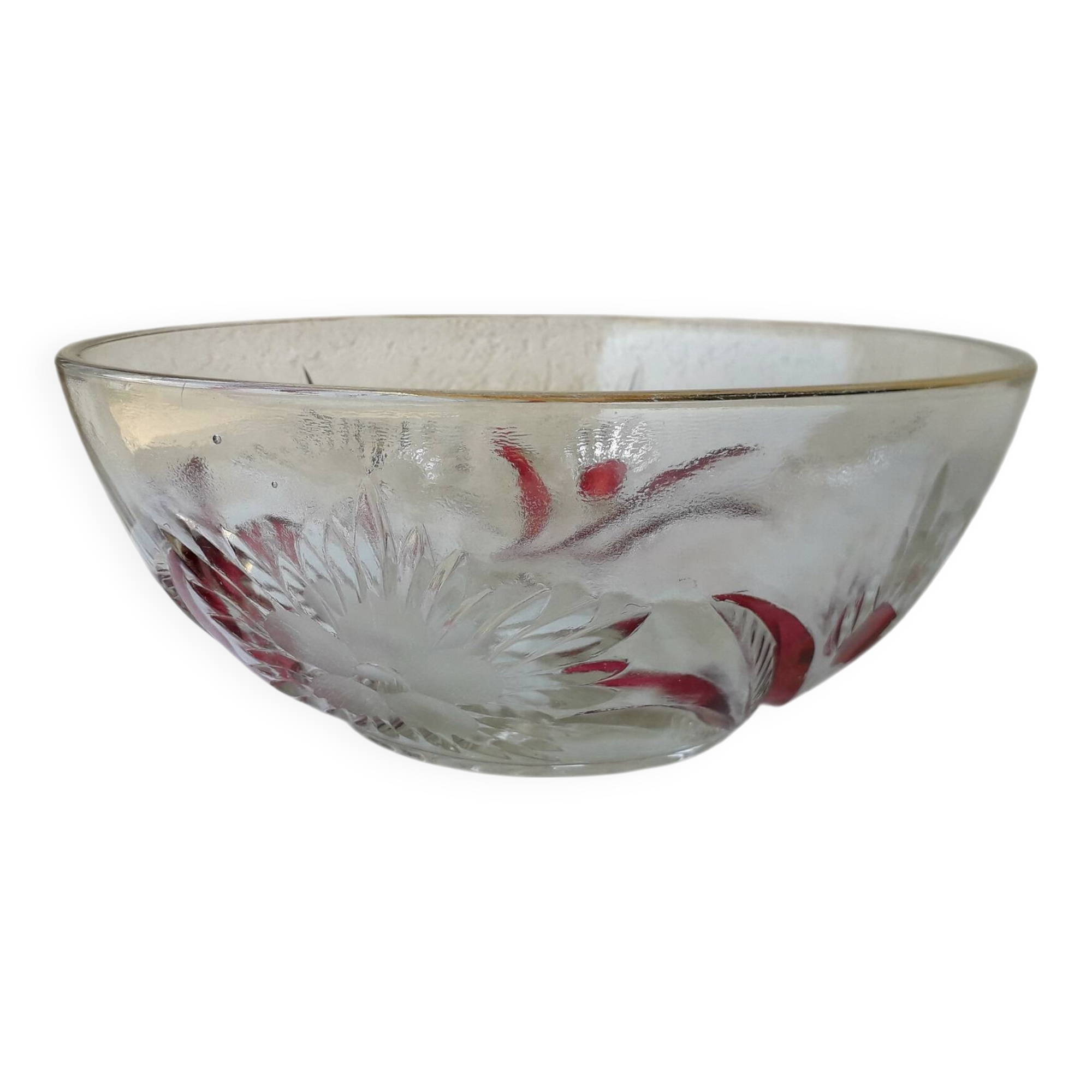 Glass or crystal salad bowl