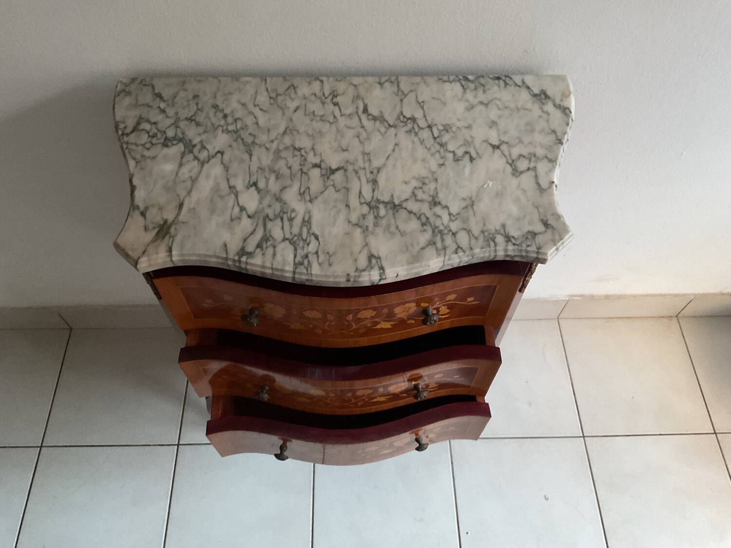 Marble inlaid commode