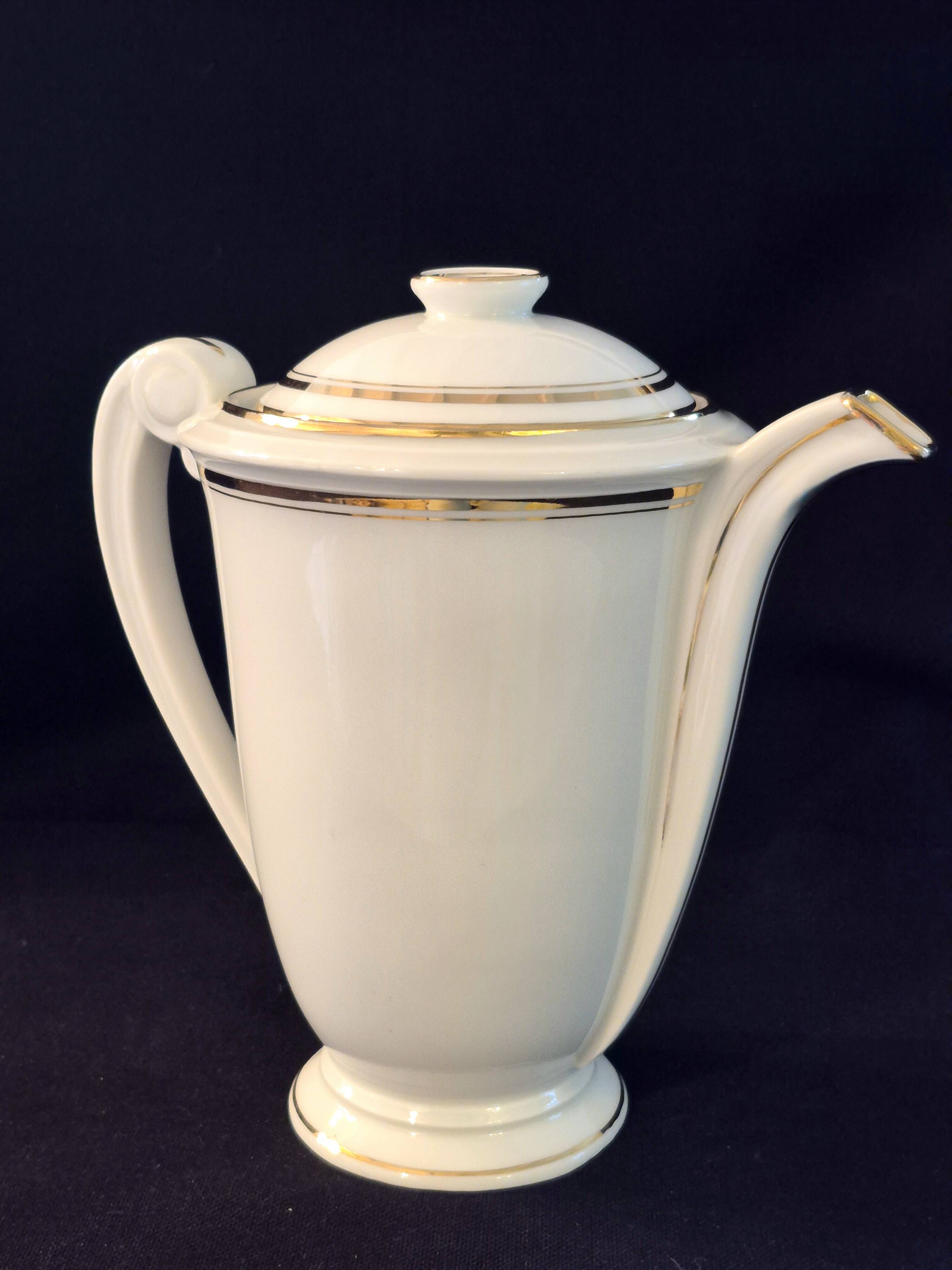 Teapot coffee pot jug Limoges Charles Ahrenfeldt A480