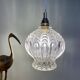 Vintage globe pendant in molded glass