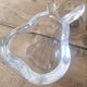 Set of 2 crystal ashtrays in apple and pear shapes.