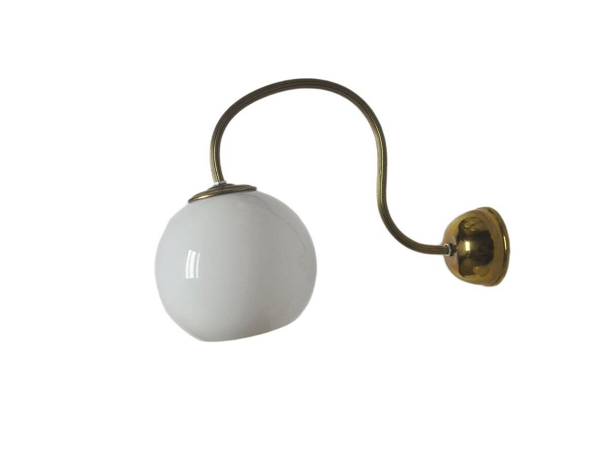 Art Deco metal wall lamp, Poland, 1950s