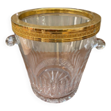 Saint Louis crystal champagne bucket with thistle thistle decor with rim