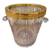 Seau à champagne cristal de Saint Louis decor chardons thistle avec rehaut