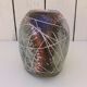 Ceramic pebble vase vintage scarified décor