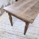 Solid oak farmhouse table with integrated extensions 1950