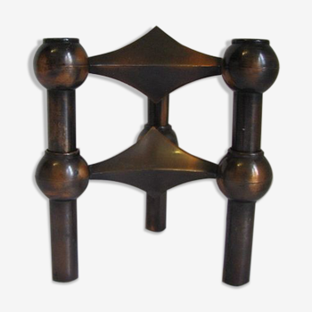 Set Of 2 , 1970s " Nagel Kg " Modular Candle Holders Designed By Fritz Nagel & Ceasar Stoffi