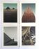 Lot de 4 lithographies originales d'Alain le Foll, 1978. Architecture