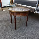 Table bouillotte style Louis XVI marble top