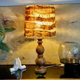 Vintage / bohemian chic wooden lamp