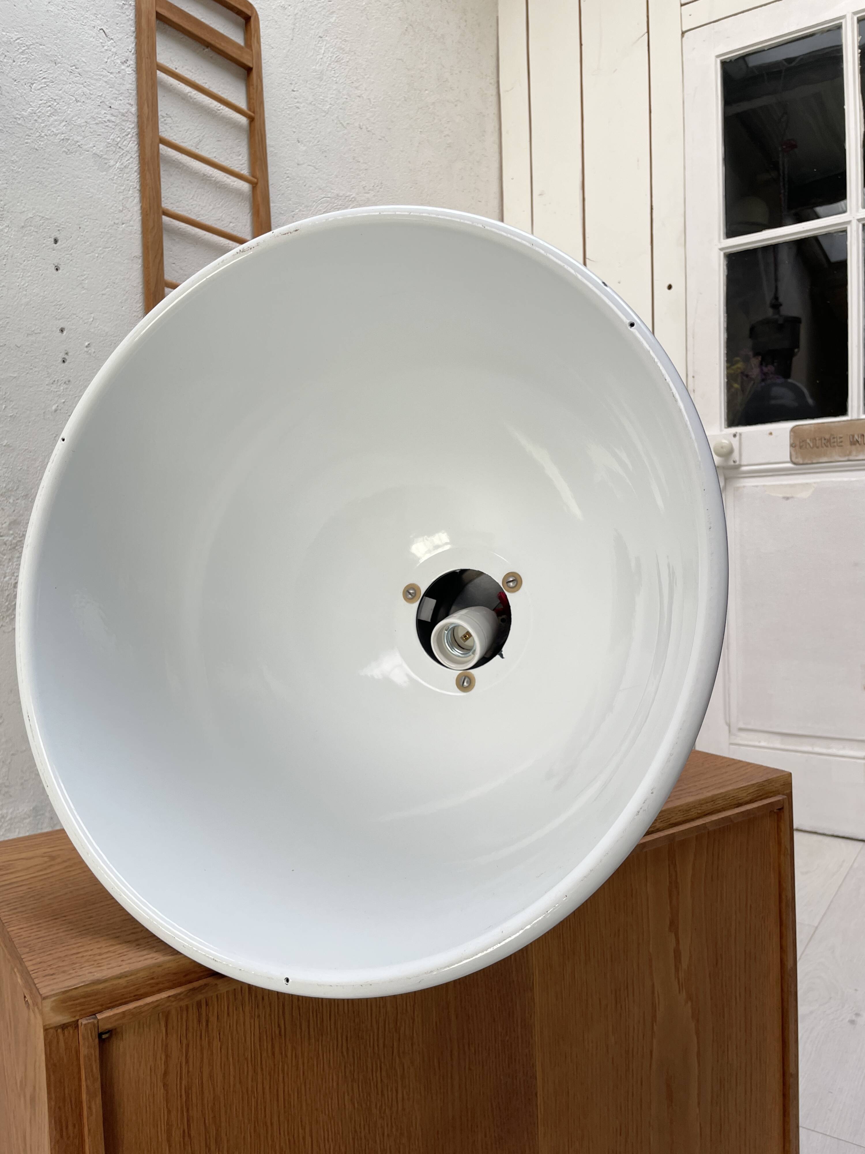 Pair of industrial lamps.