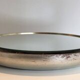 Miroir argenté en bois incurvé