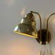 Vintage double brass wall light, Sweden, 1970.